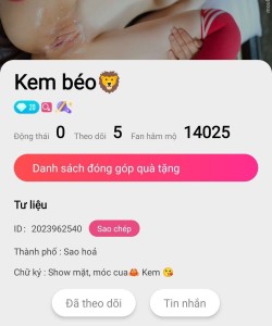 Bad girl Kem Béo Livestream khoe thân cực múp 1h46p